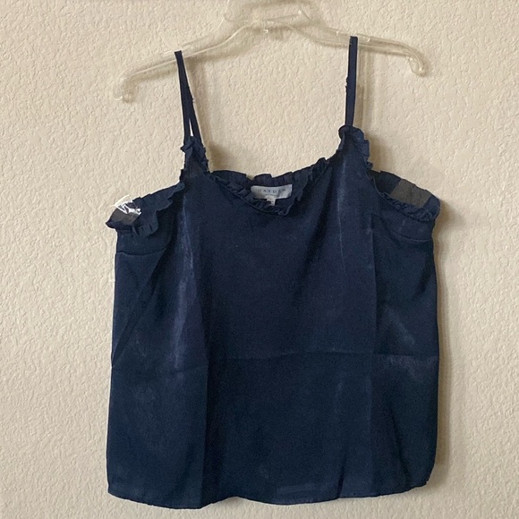 Hayden Los Angeles Navy Blue Ruffled Camisole Size L - Picture 3 of 7